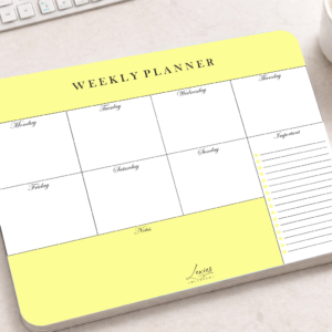 Lexies Weekly Mousepad Desk Planner