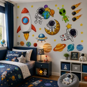 bedroom Space Wall Stickers