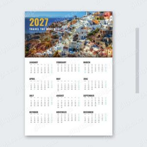 2027 Fridge Calendar A5