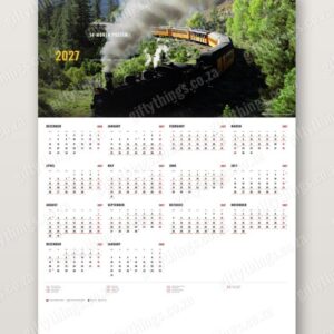 2027 Mini Poster Calendar 440×600 portrait (14 months)