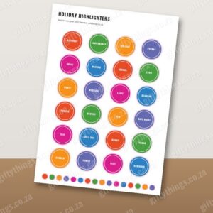 Holiday Highlighter Stickers A5
