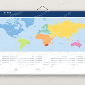 2027 World Map Poster Calendar 580×900 portrait