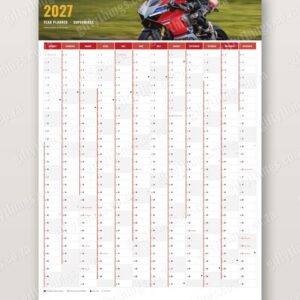 2027 Vertical Year Planner A1